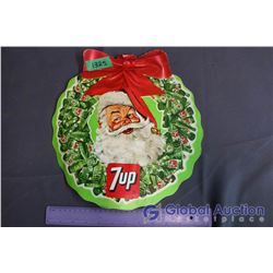 7-Up DS Cardboard Santa Clause Sign