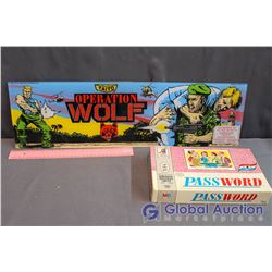 Plastic Operation Wolf Sign & 1963 Password Sign