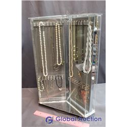 Jewelry Display Case w/Contents & Key