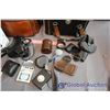 Image 4 : (2) Leather Camera Bags with Contents - Olympus Camera, Misc