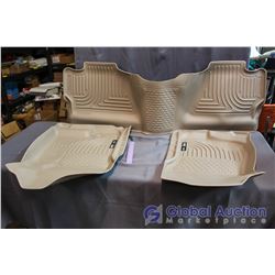 Husky Weatherbeater Floor Mats, New - Tan, Crew Cab, Fits 2007-2013 Chev/GMC 1500, 2007-2014 Chev/GM