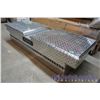 Image 1 : Lund Checkerplate Toolbox - Gull Wing Lids, New, Comes with Install Hardware Missing Keys