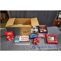 Box Full Of Christmas Ornaments