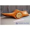 Image 1 : Antique Wooden Electric Mantle Clock - Made From Center of Wooden Plane Prop, Westclox