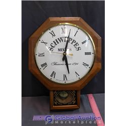 Electric Schweppes Wall Clock (Working)