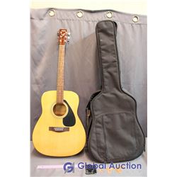 Yamaha F310 Acoustic Full Size Guitar W/ Soft Case, Strap, And Picks