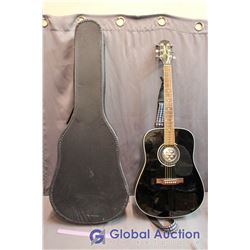 Jasmine By Takamine Acoustic Full Size Guitar W/ Hard Case, Strap And 'The Suppressor'