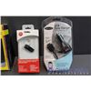 Image 2 : Lot Of Tech In Box (USB Sync Charger, Bluetooth Headset, Massager, Cases)