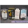 Image 5 : Lot Of Tech In Box (USB Sync Charger, Bluetooth Headset, Massager, Cases)