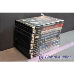Lot Of PS2 Games (10) (Amugglers Run, NFL, Tennis, Board Game Collections, DDR, Soccer, Sly 3, Jak 2