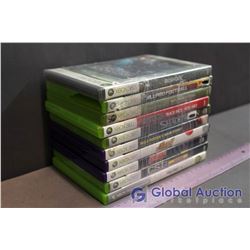 Lot Of Xbox 360 Games (10) (The Sims 3, CSI, Grease, Hulk Hogans Main Event, Shadowrun, Rockband, Sp