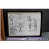 Image 3 : Framed Last Supper, Wall Hanging Barometer, Pencil Sketch ""Hello Grandpa" by Janet Leclaire 2004