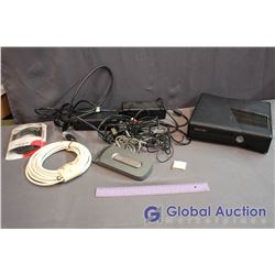 Xbox 360 With Power Cable (2) & AV Cable, Spare Hard Drive, Memory Card, Misc Cables