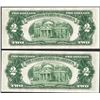 Image 2 : Lot of (2) 1953B $2 Legal Tender Notes