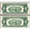 Image 2 : Lot of (2) 1953B $2 Legal Tender Notes