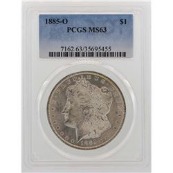 1885-O $1 Morgan Silver Dollar Coin PCGS MS63