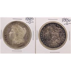 Lot of 1885-O to 1886-O $1 Morgan Silver Dollar Coins