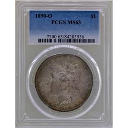 1890-O $1 Morgan Silver Dollar Coin NGC MS63