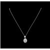 Image 2 : 14KT White Gold 0.75 ctw Diamond Pendant With Chain