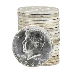 Roll of (20) 1964 Brilliant Uncirculated Kennedy Half Dollars