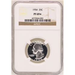 1954 Washington Quarter Proof Coin NGC PF69*