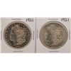 Image 1 : Lot of (2) 1921 $1 Morgan Silver Dollar Coins