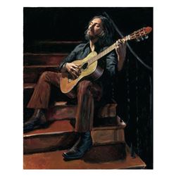 Self Portrait with Guitar by Perez, Fabian
