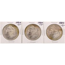 Lot of (3) 1884-O $1 Morgan Silver Dollar Coins