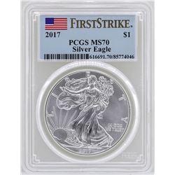 2017 $1 American Silver Eagle Coin PCGS MS70 First Strike