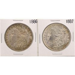 Lot of 1886-1887 $1 Morgan Silver Dollar Coins