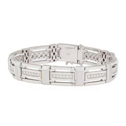1.35 ctw Diamond Bracelet - 14KT White Gold
