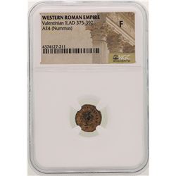 Valentinian ll 375-392 AD Ancient Western Roman Empire  Coin NGC F