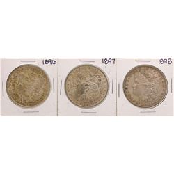 Lot of 1896-1898 $1 Morgan Silver Dollar Coins