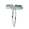 Image 3 : 0.77 ctw Emerald and Diamond Ring - 14KT White Gold