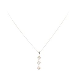 0.50 ctw Diamond Pendant with Chain - 14KT White Gold