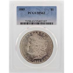 1885 $1 Morgan Silver Dollar Coin PCGS MS63