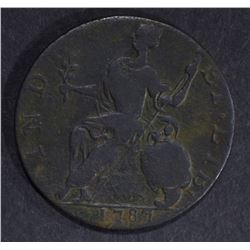 1787 CONNECTICUT COLONIAL, VF