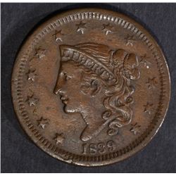 1839 LARGE CENT, XF