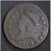Image 1 : 1810/9 LARGE CENT, G/VG STRONG OVERDATE
