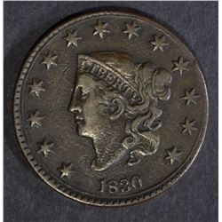 1830 LARGE CENT, VF/XF