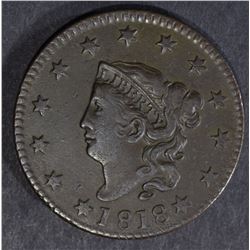 1818 LARGE CENT, XF