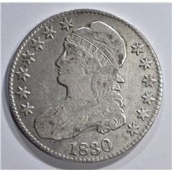 1830 BUST HALF DOLLAR, VF