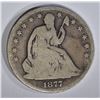 Image 1 : 1877-CC SEATED HALF DOLLAR, G/VG