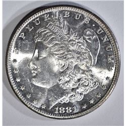 1881-S MORGAN DOLLAR, GEM BU