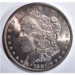 1881 MORGAN DOLLAR, GEM BU