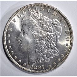 1887 MORGAN DOLLAR, GEM BU