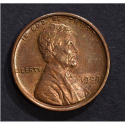 1909 VDB LINCOLN CENT CH BU RB