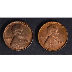 1931 & 32 LINCOLN CENTS CH BU RB