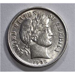 1906-O BARBER DIME AU