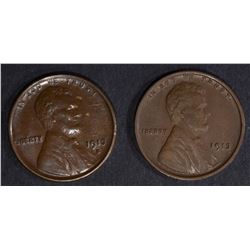 LINCOLN CENTS:  1913 XF, 1913-S AU